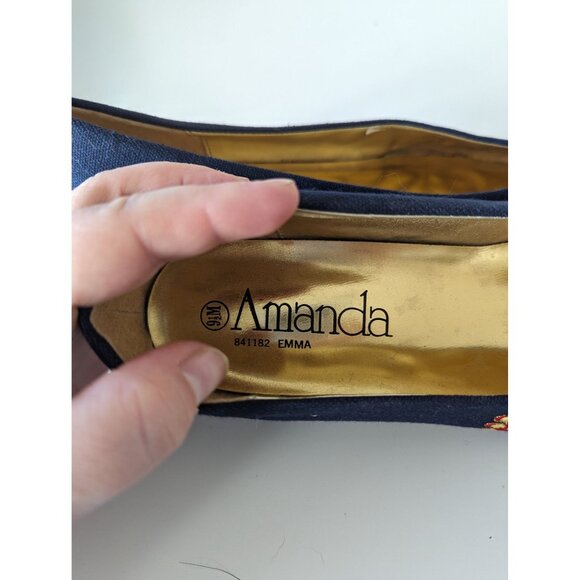 Vintage Amanda Emma Embroidered Kissing Fish Vibrant Design 9.5M - Picture 5 of 9